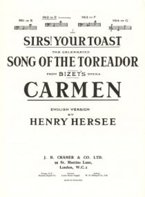 Bizet: Song Of The Toreador in E (Simplified) published by Cramer