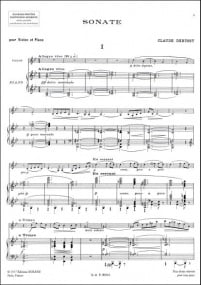 Debussy: Sonata No 3 for Violin published by Durand