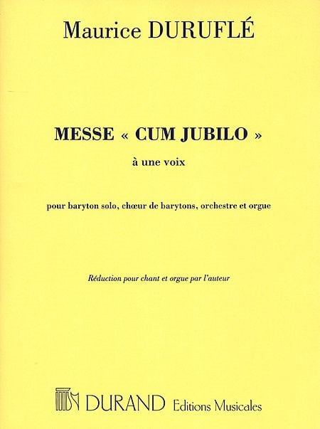Durufle: Missa Cum Jubilo published by Durand - Vocal Score