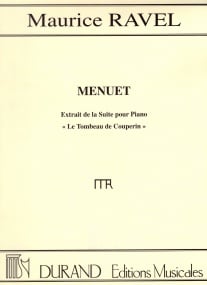 Ravel: Menuet de 'Le Tombeau de Couperin' for Piano published by Durand