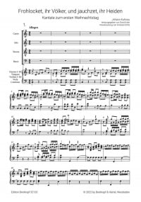 Kuhnau: Frohlocket, ihr Vlker, und jauchzet, ihr Heiden (Cantata for Christmas) published by Breitkopf - Vocal Score