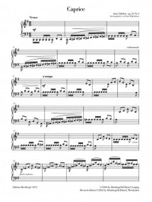 Sibelius: Caprice Opus 24 No. 3 for Piano published by Breitkopf