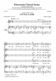 Jepson: Little Lamb SATB published by Eboracum
