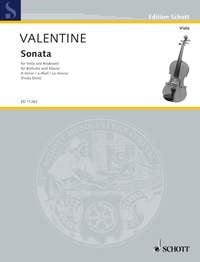 Valentine: Sonata No 9 in A Minor for Viola published by Schott