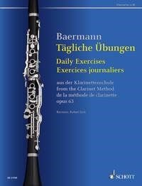 Baermann: Daily Exercises Opus 63 for Clarinet published by Schott
