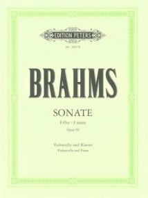 Brahms: Sonata in F Opus 99 for Cello published by Peters Edition