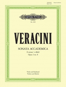 Veracini: Sonata Accademica in E minor Opus 2 No.8 published by Peters