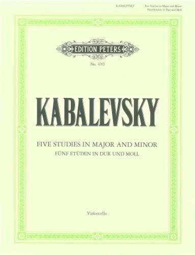 Kabalevsky: 5 Studies in Major and Minor Opus 67 for Cello published by Peters