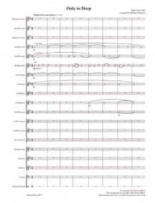 Esenvalds: Only In Sleep for Brass Band published by Peters - Score & Parts
