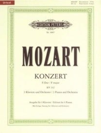 Mozart: Concerto No.7 in F for 3 Pianos K242 published by Peters