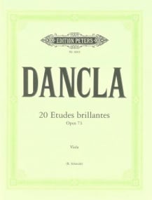 Dancla: 20 Etudes brillantes Opus 73 for Viola published by Peters