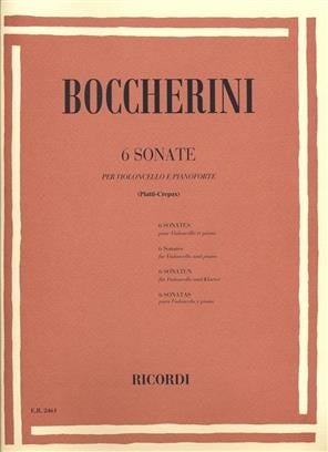 Boccherini: 6 Sonatas for Cello published by Ricordi