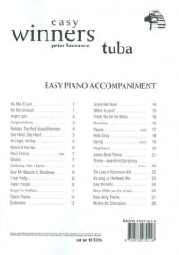 Easy Winners Piano Accompaniment for Tuba/Eb Bass published by Brasswind