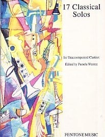 17 Classical Solos for unaccompanied Clarinet published by Fentone