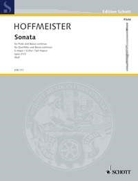 Hoffmeister: Sonata in G Opus 21 No 3 for Flute published by Schott