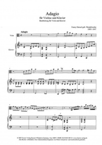Mendelssohn: Adagio for Viola published by Furore