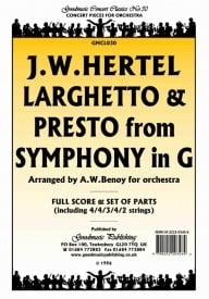 Hertel: Larghetto & Presto (Benoy) Orchestral Set published by Goodmusic
