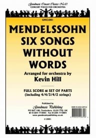 Mendelssohn: Six Songs Without Words Orchestral Set published by Goodmusic