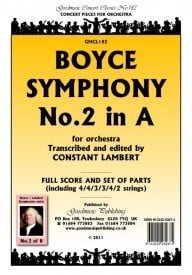 Boyce: Symphony No.2 (Lambert) Orchestral Set published by Goodmusic