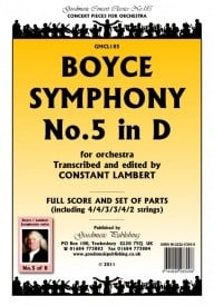 Boyce: Symphony No.5 (Lambert) Orchestral Set published by Goodmusic