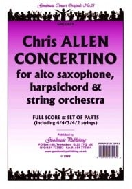Allen: Concertino for Alto Sax Orchestral Set published by Goodmusic