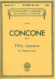 Concone: Fifty Lessons For Medium Voice Opus 9 published by Schirmer