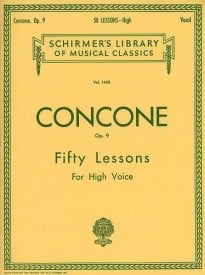 Concone: Fifty Lessons For High Voice Opus 9 published by Schirmer