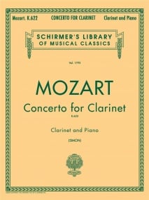 Mozart: Concerto in A KV622 for Bb Clarinet published by Schirmer