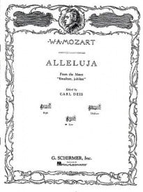Mozart: Alleluia From Exsultate Jubilate in C (Low) published by Schirmer