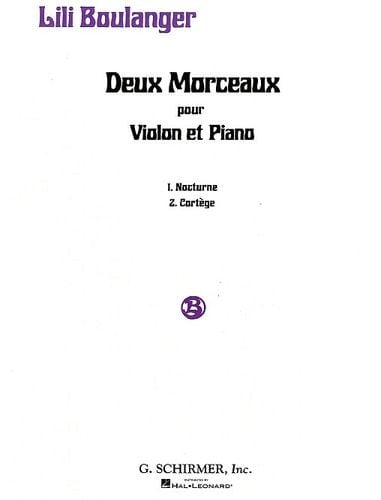 Boulanger: Deux Morceaux for Violin published by Schirmer