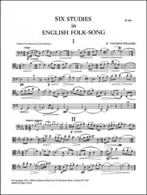 Vaughan-Williams: 6 Studies in English Folksong for Bassoon published by Stainer and Bell