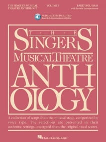 Singers Musical Theatre Anthology 3 Baritone/Bass published by Hal Leonard (Book/Online Audio)