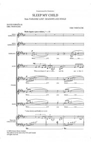 Whitacre: Sleep My Child SATB published by Shadow Water