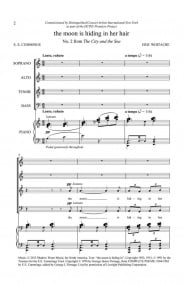 Whitacre: The moon is hiding in her hair SATB published by Shadow Water