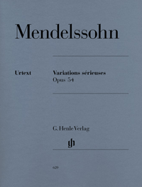 Mendelssohn: Variations srieuses Opus 54 for Piano published by Henle