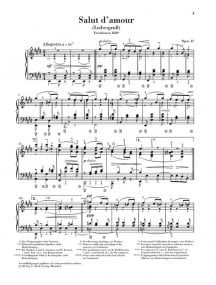Elgar: Salut d Amour Opus 12 for Piano published by Henle