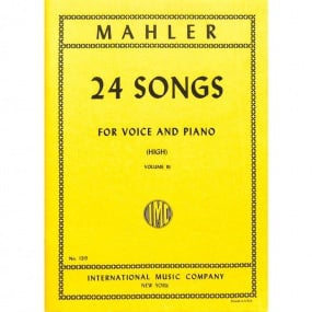 Mahler: 24 Lieder Volume 3 for high voice published by IMC