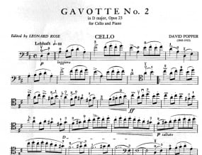 Popper: Gavotte Number 2 in D Minor Opus 23 for Cello published by IMC