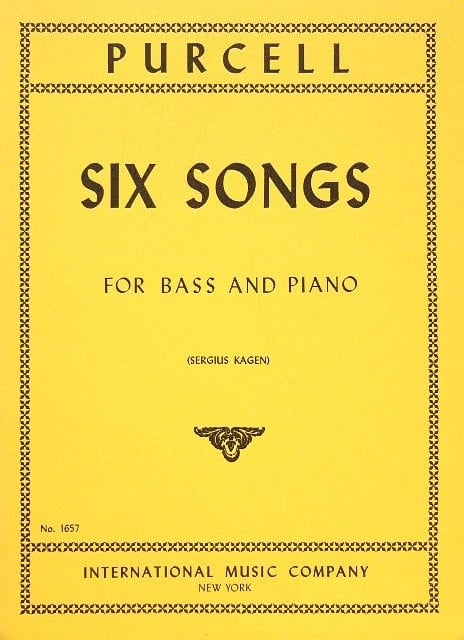 Purcell: 6 Songs for Bass published by IMC
