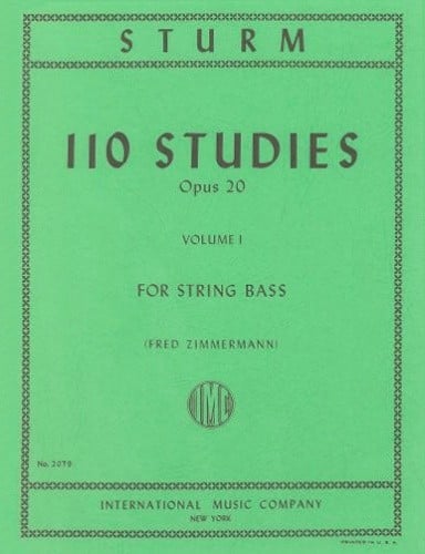 Sturm: 110 Studies for Double Bass Volume 1 published by IMC