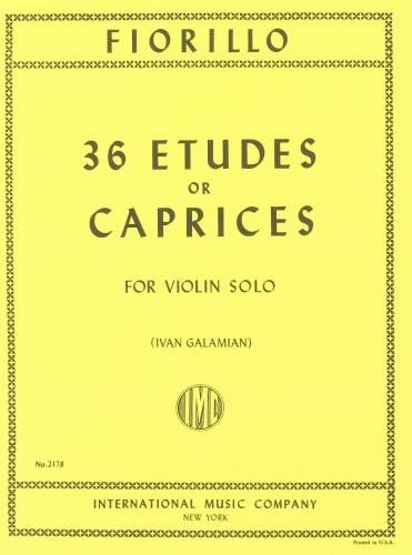 Fiorillo: 36 Etudes or Caprices for Solo Violin published by IMC