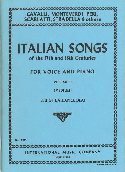 Italian Songs of the 17th & 18th Centuries Volume 2 Medium published by IMC