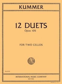 Kummer: 12 Duets for 2 Cellos Opus 105 published by IMC