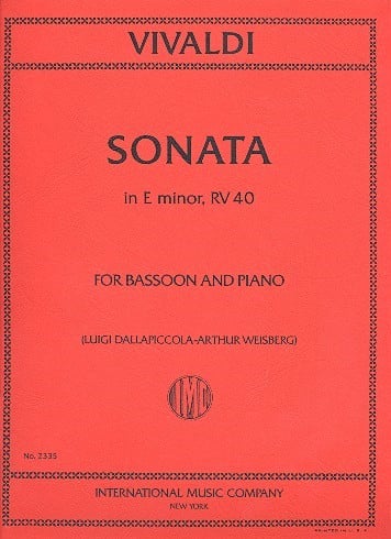 Vivaldi: Sonata No 5 in E Minor for Bassoon published by IMC