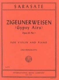 Sarasate: Zigeunerweisen (Gypsy Airs) for Violin published by IMC