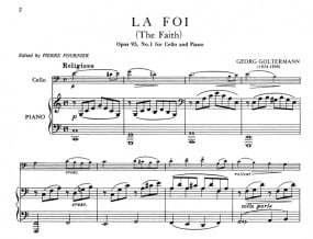 Goltermann: La Foi (The Faith) Opus 95/1 for Cello published by IMC