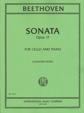 Beethoven: Horn Sonata Opus 17 arranged for Cello published by IMC