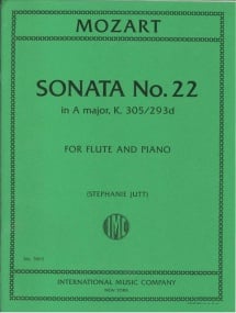Mozart: Sonata No.22 in A K305 for Flute published by IMC