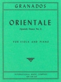Granados: Orientale for Viola published by IMC