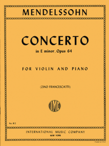 Mendelssohn: Concerto in E Minor Opus 64 for Violin published by IMC